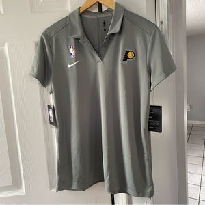 Pacers Nike Coaches Polo Shirt Gray womenswear